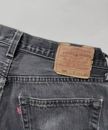 【USED】  Made in USA Levi's Denim Pants 501 Black/ 220416-023