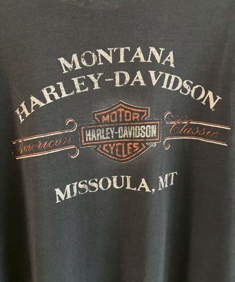 【USED】 HARLEY DAVIDSON Fire Pattern L/S T-Shirt / 260607-012