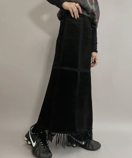 【USED】 Leather Skirt / 221022-013