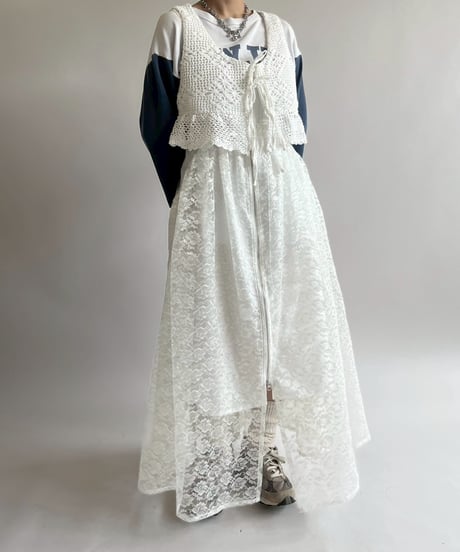 【RE;CIRCLE】RE Crochet Short Vest / 250515-010