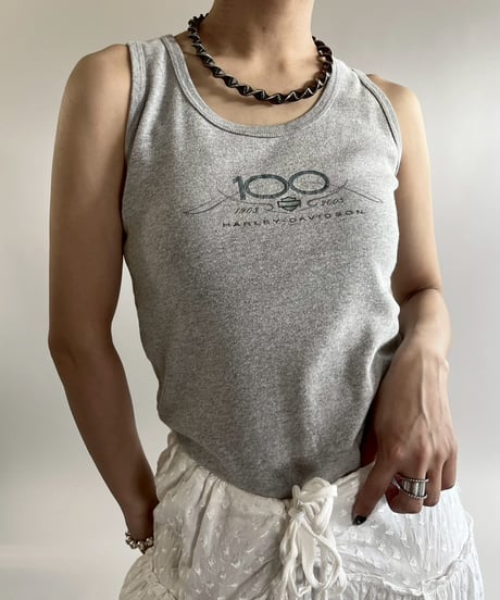 【USED】 Made in USA Harley Davidson Tank Top /250419-002
