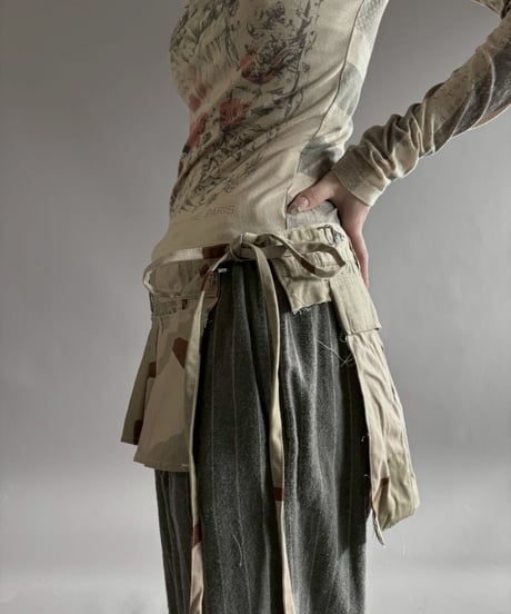 【RE;CIRCLE】 RE Military Camouflage Wrap Skirt / 260226-004