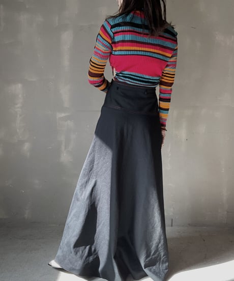 【USED】　Poly Long Skirt②/ 220212-049
