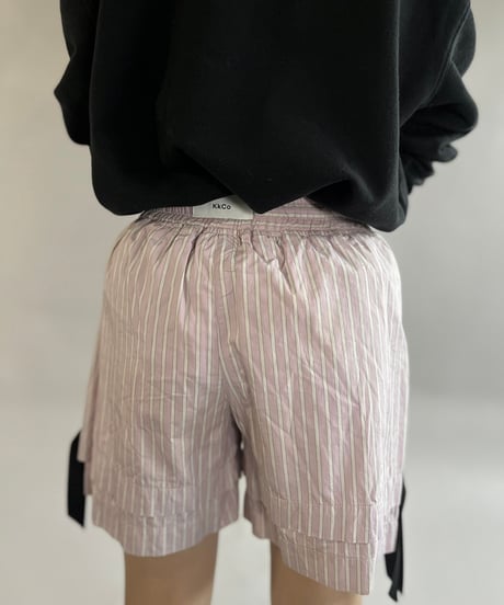 【USED】 Stripe Patterned Layered Short / 241109-022