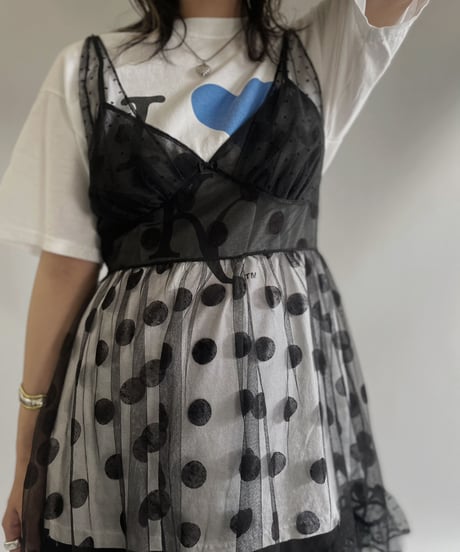 【USED】 Dot Patterned Camisole Top/ 230715-008
