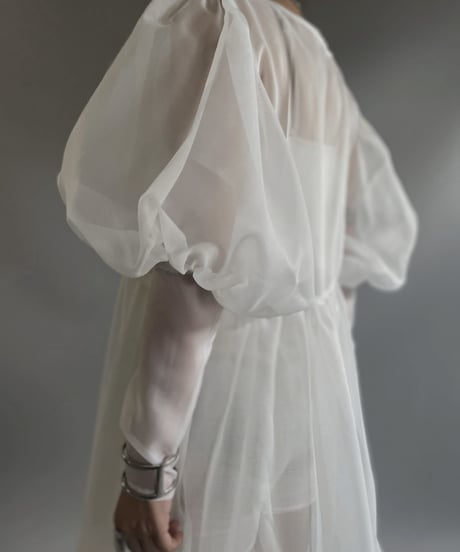 【RE;CIRCLE】 RE Sheer Puff Sleeve One-piece / 230706-002