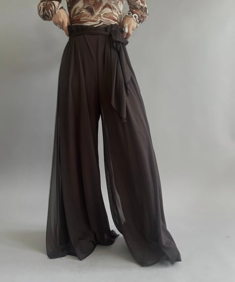 【USED】 Dressbarn Collection Sheer Wide Pants/24302-005