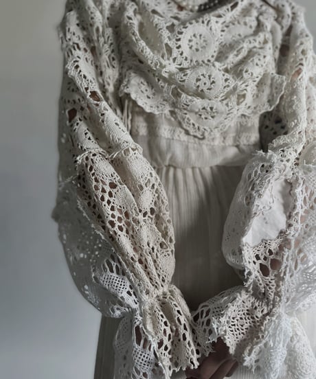 【RE;CIRCLE】 RE Crochet Cord Top / 220623-022