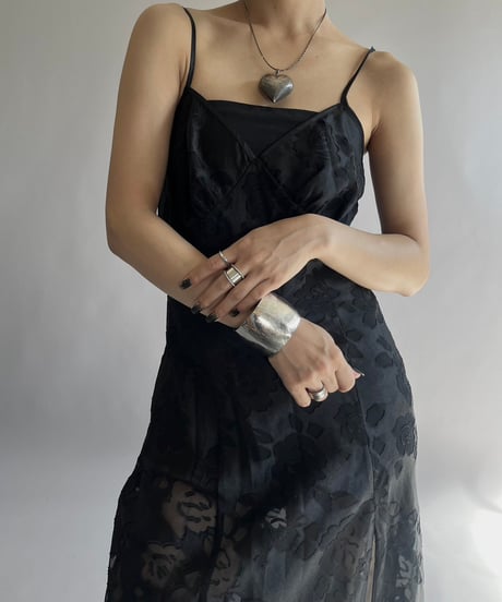 【USED】 Flower Patterned Camisole Long One-Piece/25227-005