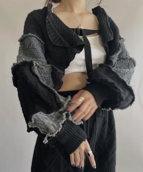【RE;CIRCLE】 RE Alan Knit Bolero Black / 221006-011