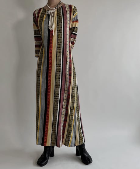 【USED】 Ethnic Short Sleeves One-piece / 220507-024