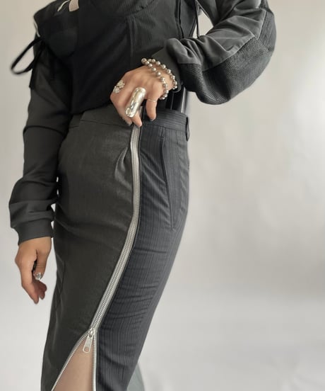 【RE;CIRCLE】 Re Front Zip Skirt/ 241003-006