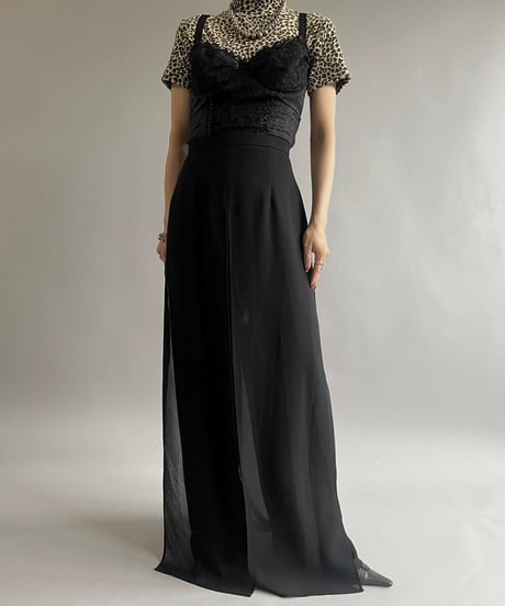 【USED 】Sheer Slit Wide Pants/ 240907-029