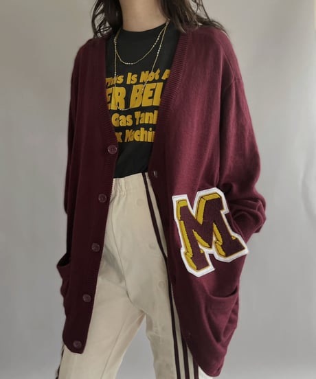 【USED】  Lettered Cardigan / 221105-014
