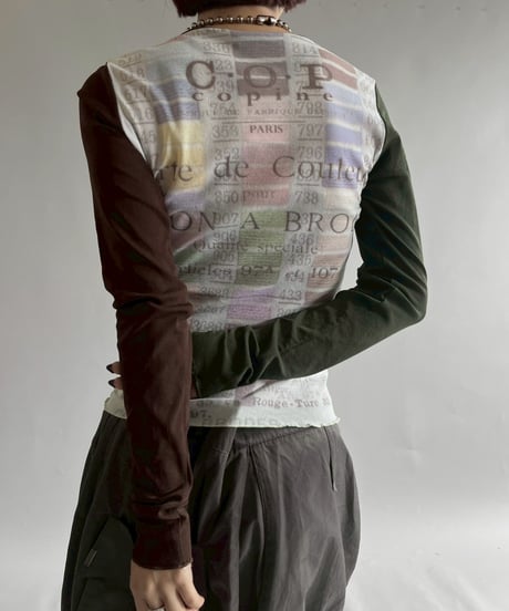 【USED】 Cop.Copine Color Swatch Sheer Top  /251014-044