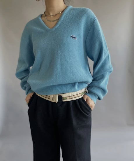 【USED】 IZOD Lacoste Acrylic Pullover Light Blue / 230204-004