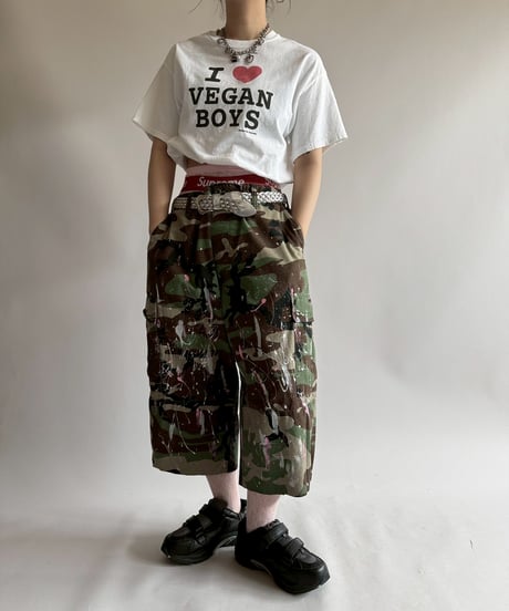 【USED】 GILADAN I ♡ VEGAN BOY'S T-Shirt / 250719-004