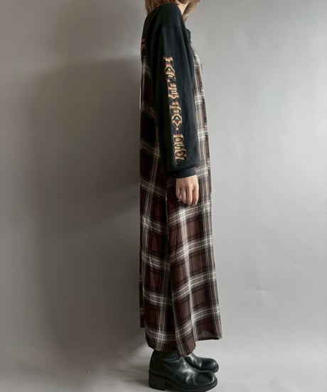 【USED】 Checked Camisole Long One-Piece  /251004-010