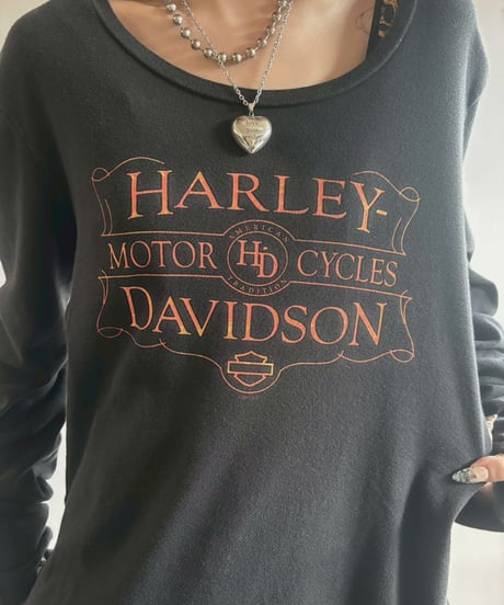 【USED】 Made in USA HARLEY DAVIDSON L/S T-shirt / 251004-030