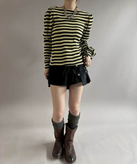 【RE;CIRCLE】 RE Border Top/ 260402-003
