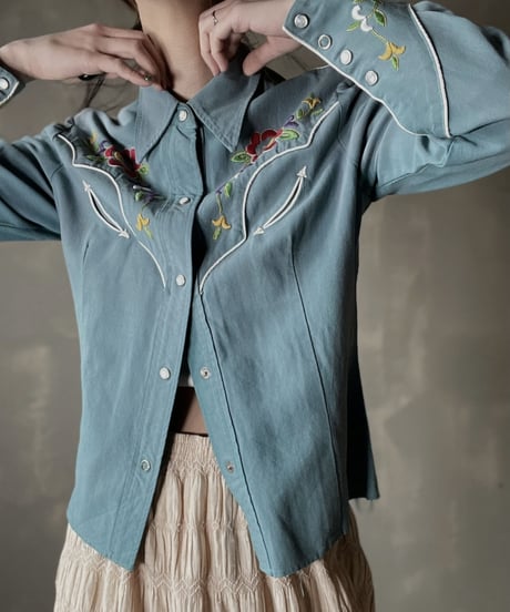 【USED】　Vintage L/S Western Shirt/ 220220-014