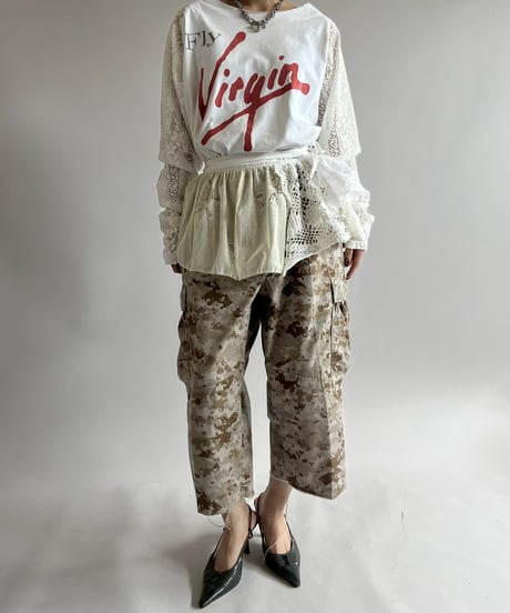 【RE;CIRCLE】 RE Lace Switching Raglan T-Shirt / 250605-003