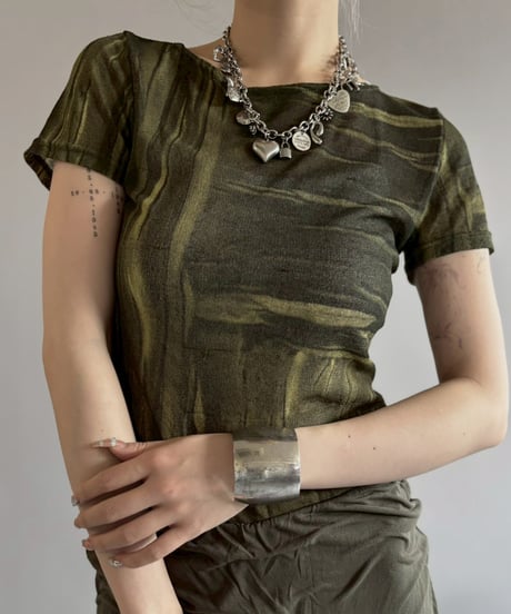 【USED】 Design Sheer S/S Top / 260622-003