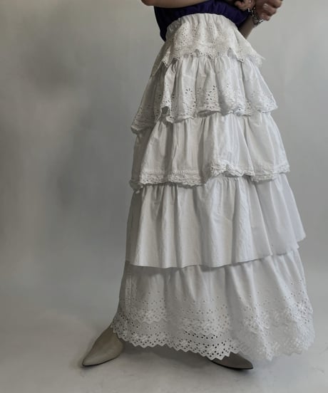 【RE;CIRCLE】 RE Tiered skirt / 220716-013