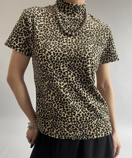 【USED】Leopard Patterned S/S Top /240907-026