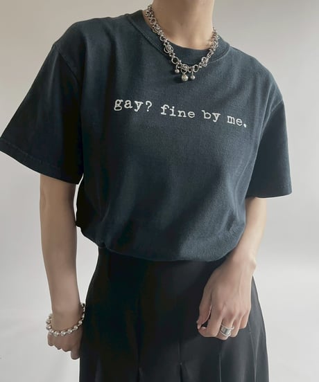 【USED】  GILDAN Gay? Fine By Me T-Shirt/250510-025