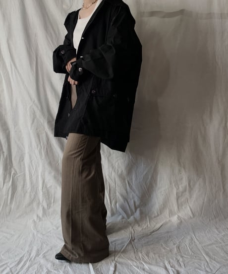 【USED】 Dyed Black Swedish Snow Hoodie /210310-013