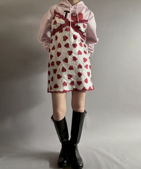 【USED】 Heart Pattern Lingerie Camisole /251206-003