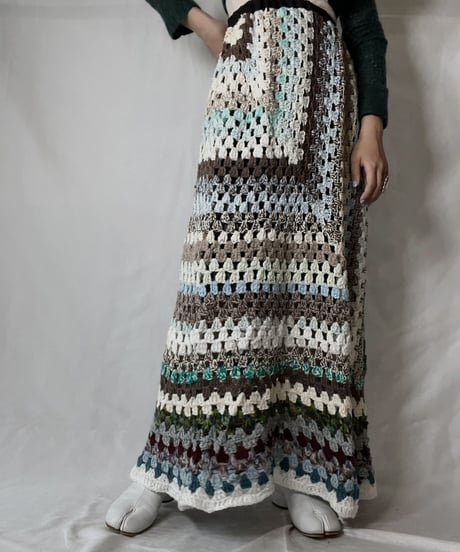 【RE;CIRCLE】 RE Granny Knit Long Skirt③/211014-023