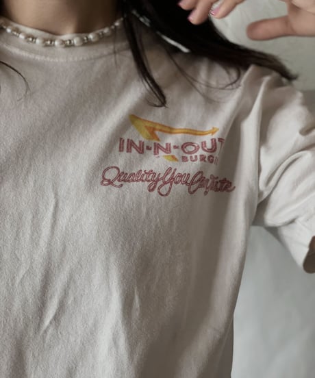 【USED】S/S T-shirt IN OUT BURGER /210602-001