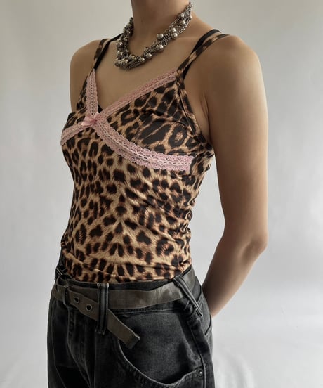 【USED】 Leopard Patterned Camisole Top/240928-013