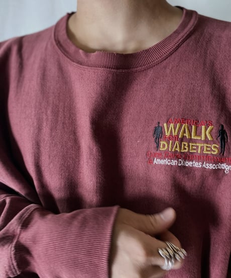 【USED】  Champion Reverse Weave Sweat WALK FOR DIABETES/210902-030