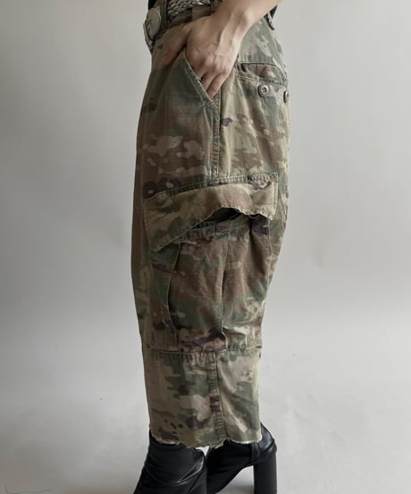 【USED】 Military Camouflage Cut Off Pants /250426-005