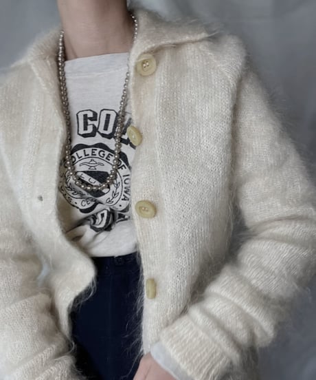 【USED】 Acrylic Knit Cardigan/ 220120-051