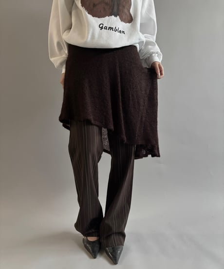 【USED】  Asymmetry see-through skirt / 250927-005