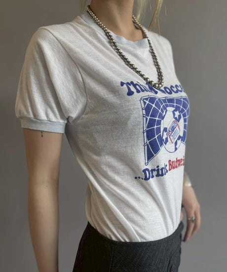 【USED】 ThinkーSoccer Ringer T-Shirt / 260523-013