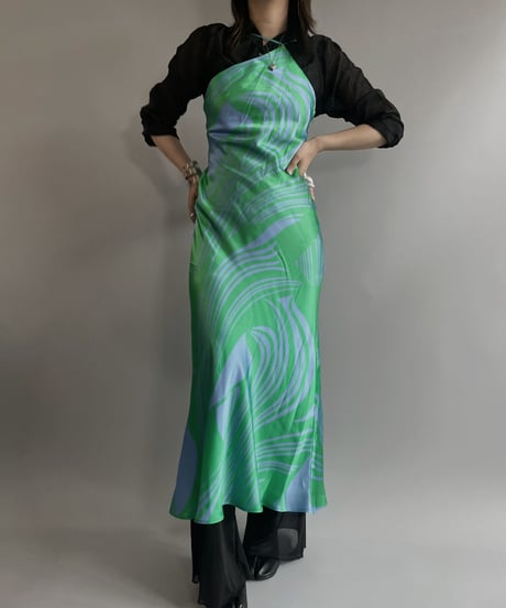 【USED】 Patterned Poly One-piece / 230624-011