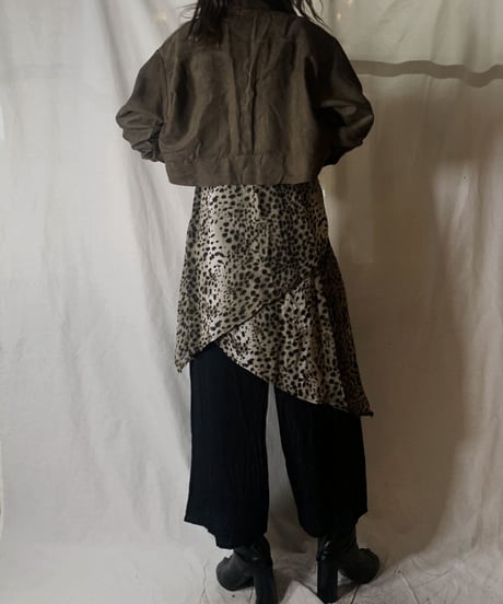 【USED】Cut Off Fake Suede Shirt③/210217-033
