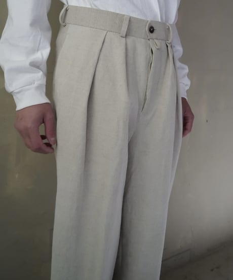 【RE;CIRCLE】 RE 1950s Flench Linen Slacks / 221031-001