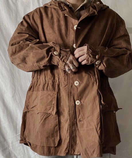 【USED】 Dyed Brown Swedish Snow Hoodie /210310-005