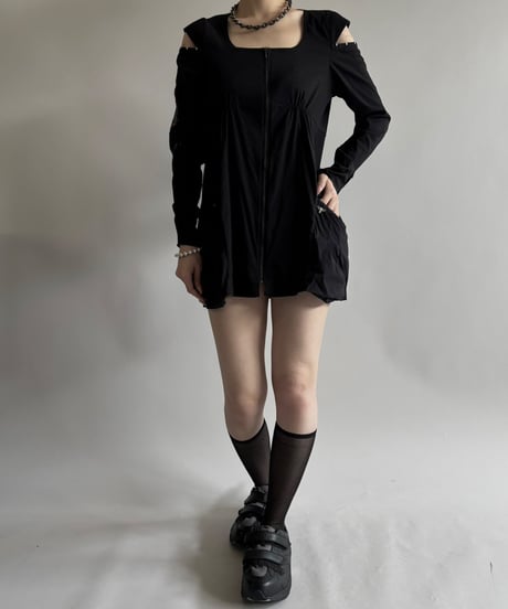 【USED】 Design Zip Up Short One-Piece  / 250531-005