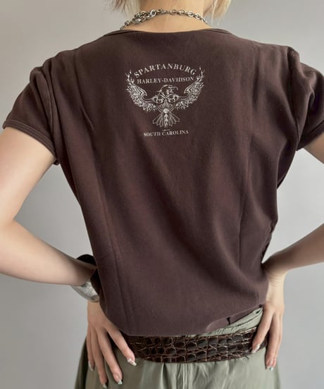 【USED】 Made in USA HARLEY DAVIDSON T-Shirt / 260607-001