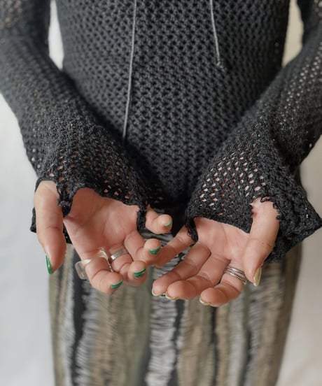 【USED】  Crochet L/S Top①/20210819-004
