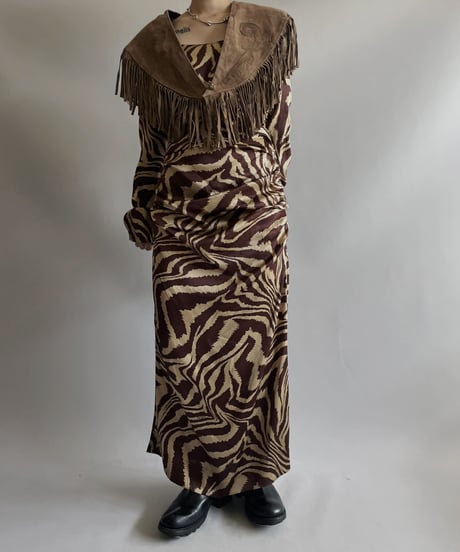 【USED】 DEAD STOCK GANNI Leopard Patterned One-piece / 231104-002