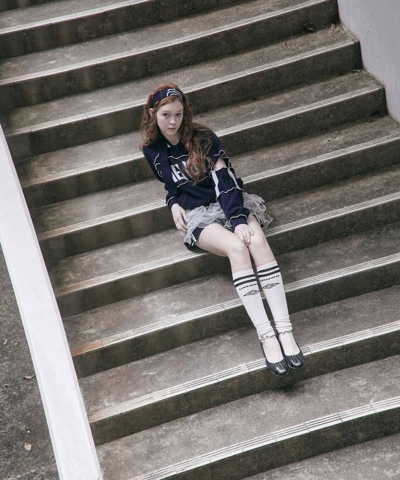 NEW】Chinatsu Aoyama × UMBRO Leg Warmer Off Whi