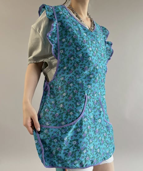 【USED】 Flower Pattern Euro Apron / 260321-025